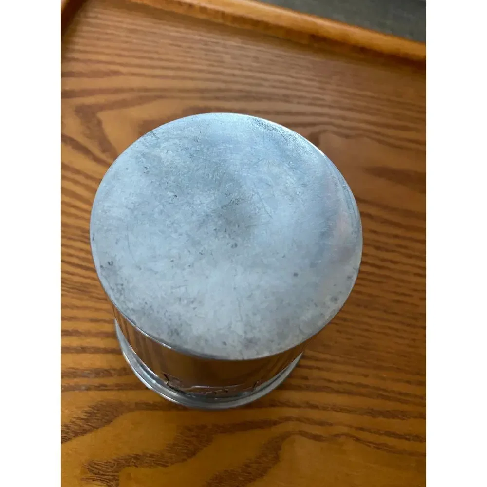 Pewter flower pot, candle holder, small